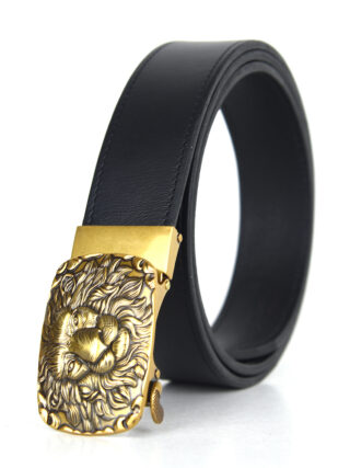Kožený opasok s automatickou prackou GOLD LION