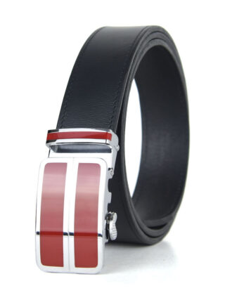 Kožený opasok s automatickou prackou RED DOUBLE