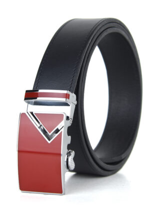 Kožený opasok s automatickou prackou RED TOP