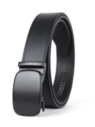 Kožený opasok s automatickou prackou BLACK STANDARD