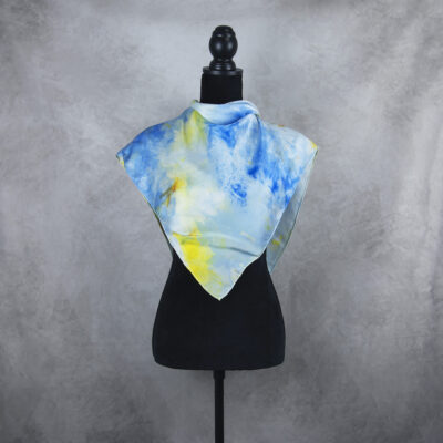 Hodvábna šatka LIMITED_298, Ručná výroba na Slovensku, 90 x 90cm