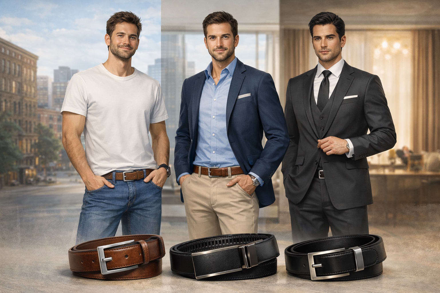 Ako nosiť kožený opasok- od casual po formálny štýl