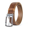 Kožený unisex opasok s dezénom SILVERLINE, šírka 3.3cm, Slovenská výroba