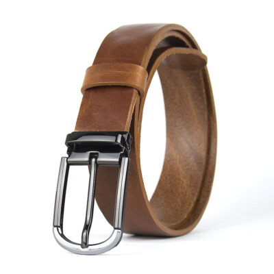 Kožený unisex opasok s dezénom ONYX EDGE, šírka 3.3cm, Slovenská výroba